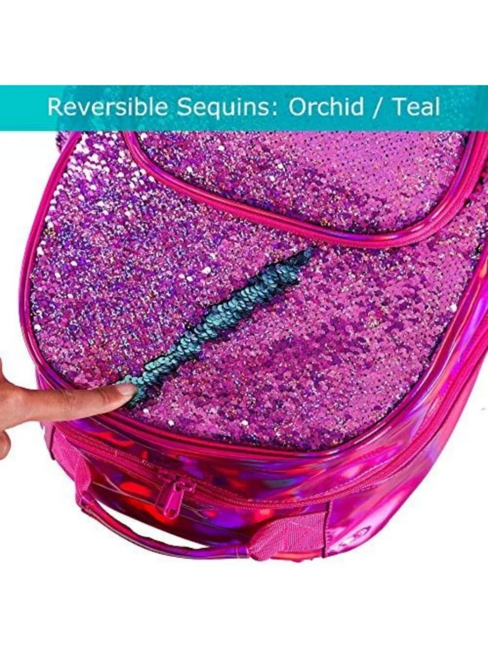Holographic Sequin Backpack for Girls | Flip Sequin School Bookbag for Kids